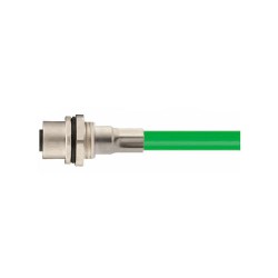 Connecteur femelle M12, 4 pol., codage D IP67, 4A, blindé